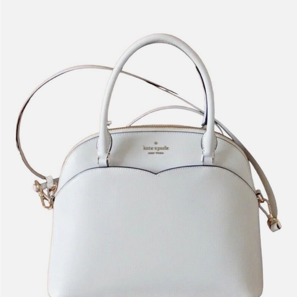 kate spade Handbags - kate spade White Leather Dome Crossbody Satchel